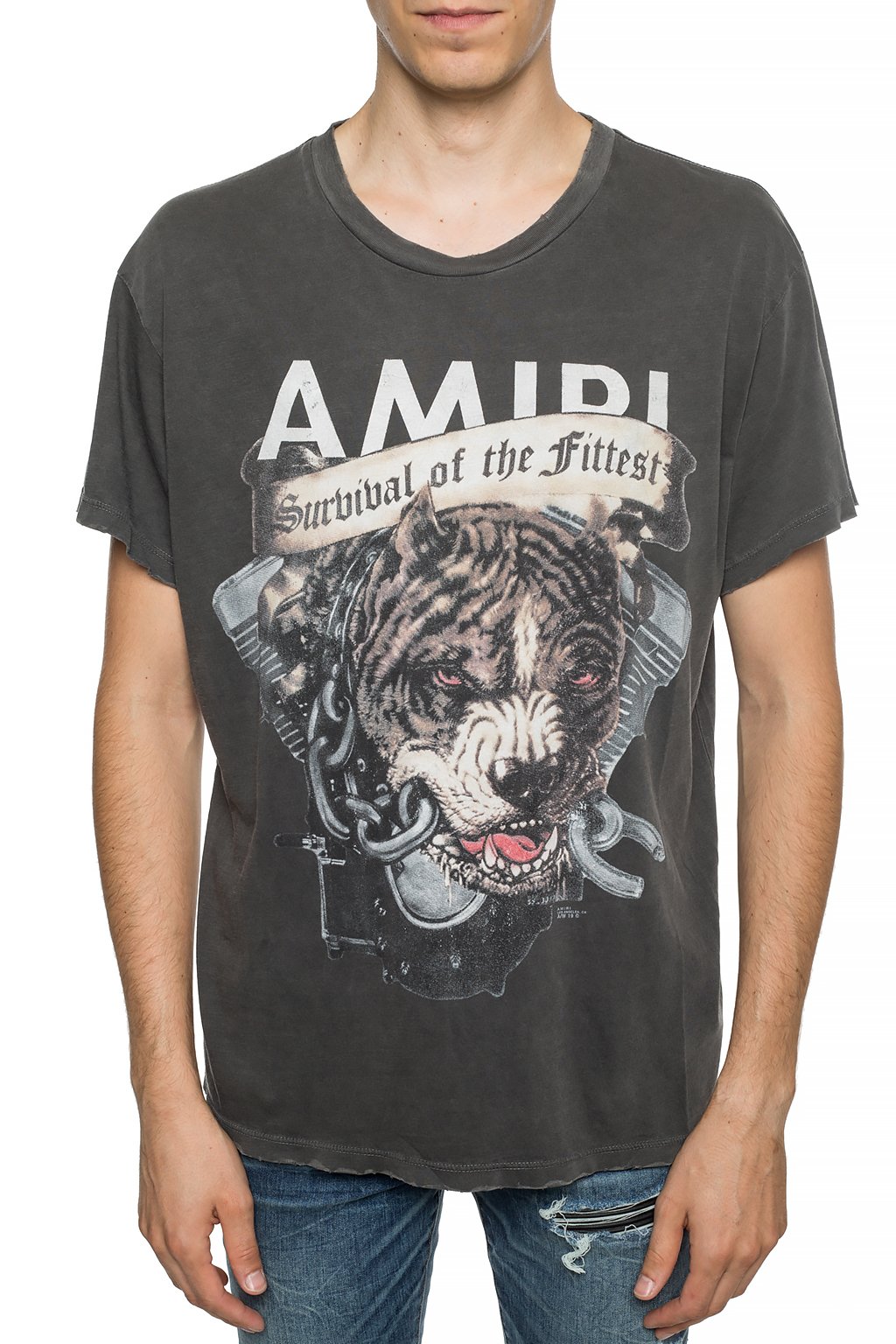 Grey Printed T-shirt Amiri - Vitkac HK